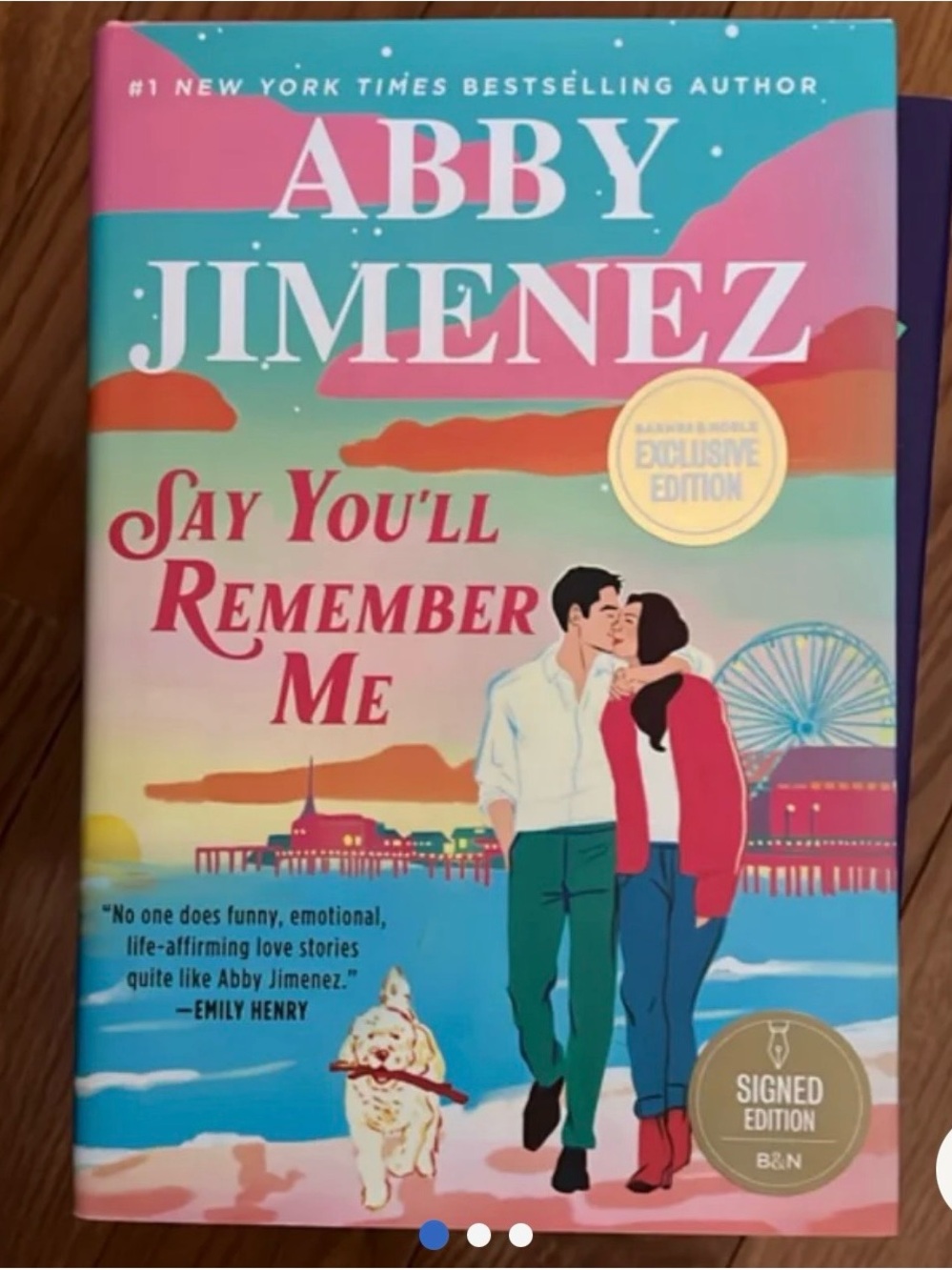 Say You'll Remember Me by Abby Jimenez Barnes &Nobles Signed Copy Hardcover Book